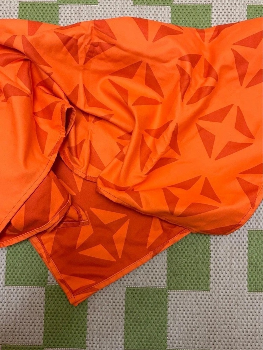 Waystar Orange Geometric Quick Dry Towel